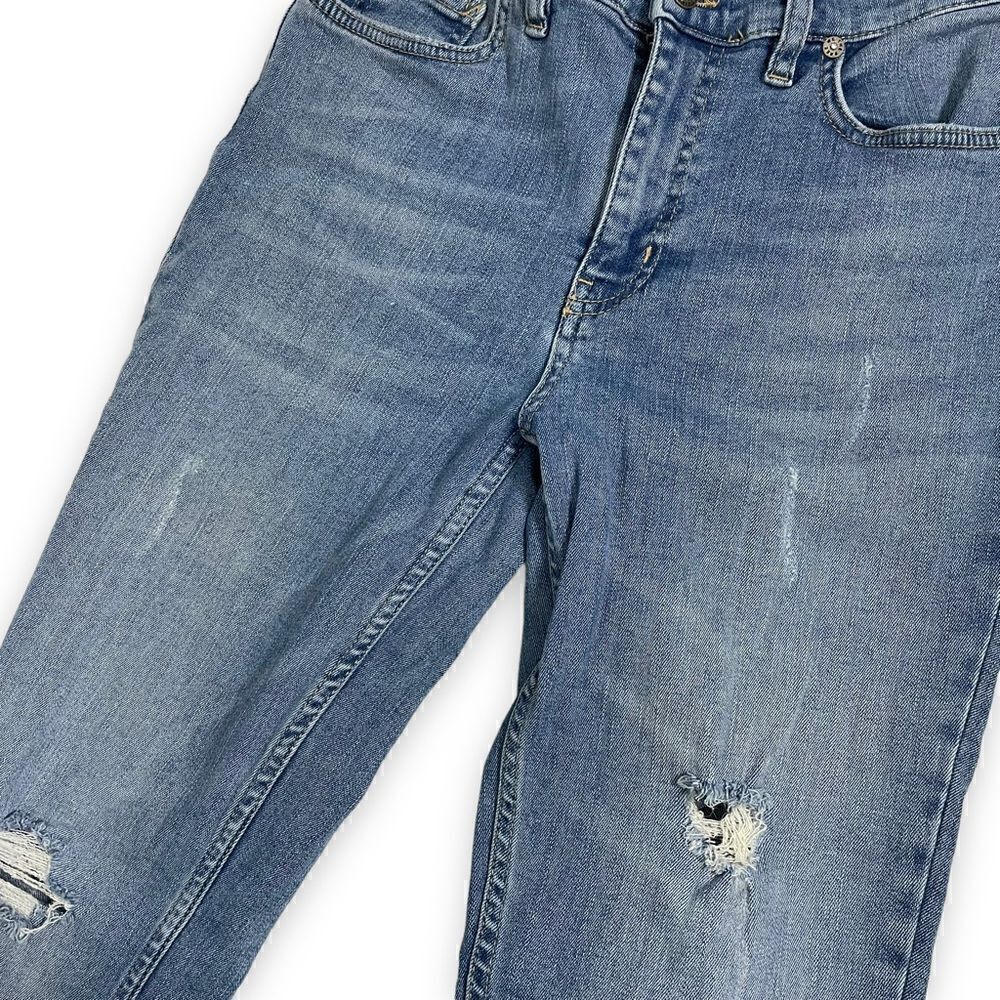 We the Free People Fringe Hem Jeans Distressed Skinny - Picture 3 of 11